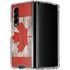 Canadian Flag Dark Wood Galaxy Z Fold4 5G Clear Case